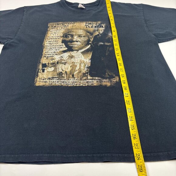 VTG Harriet Tubman Graphic T-Shirt Mens XL Faded Black History - Picture 5 of 6